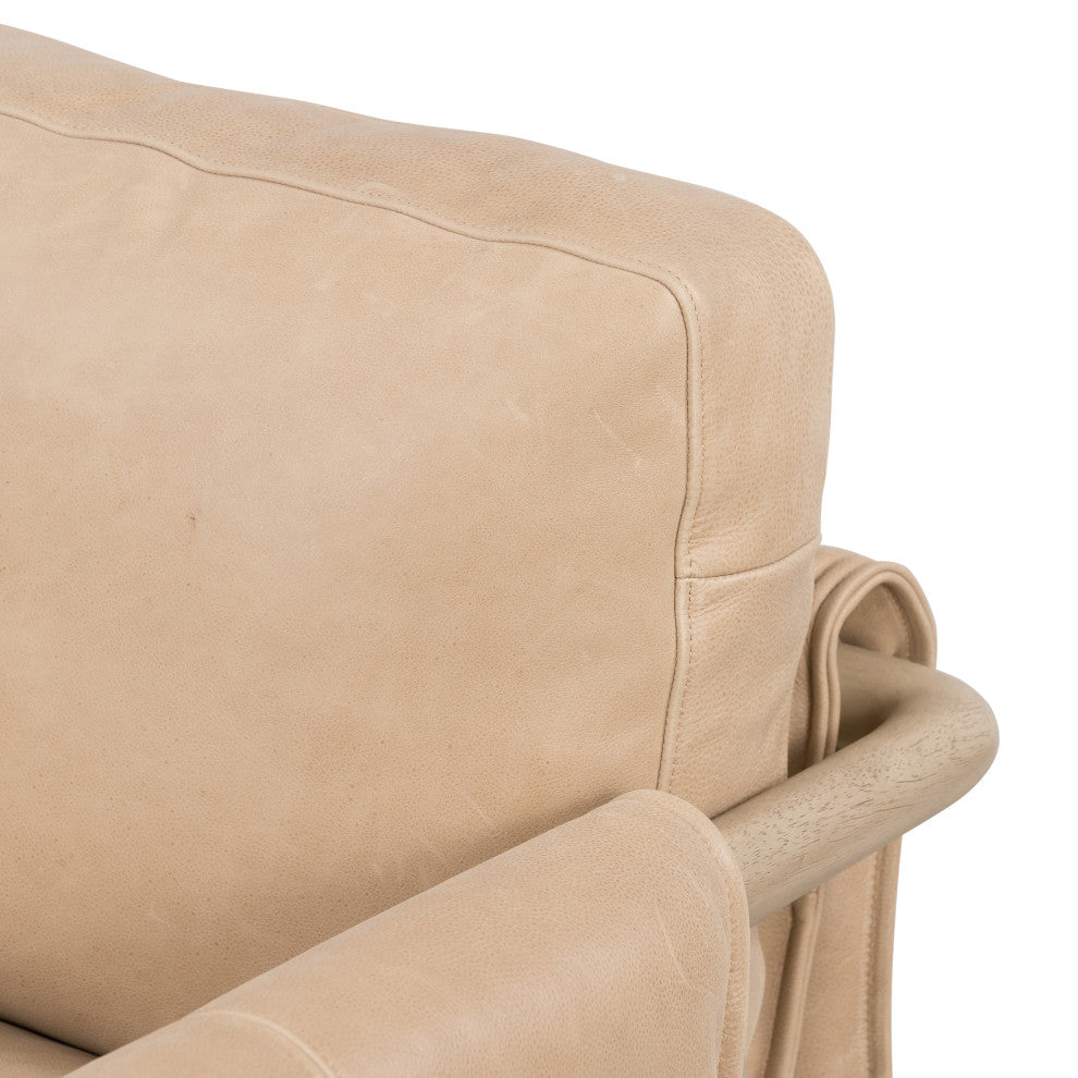 Harrison Chair Palermo Nude, Yucca Parawood, Brushed Silver
