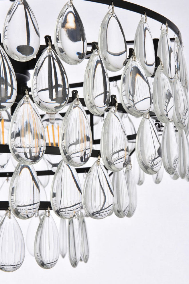 Murphy 20" Flush Mount, Black