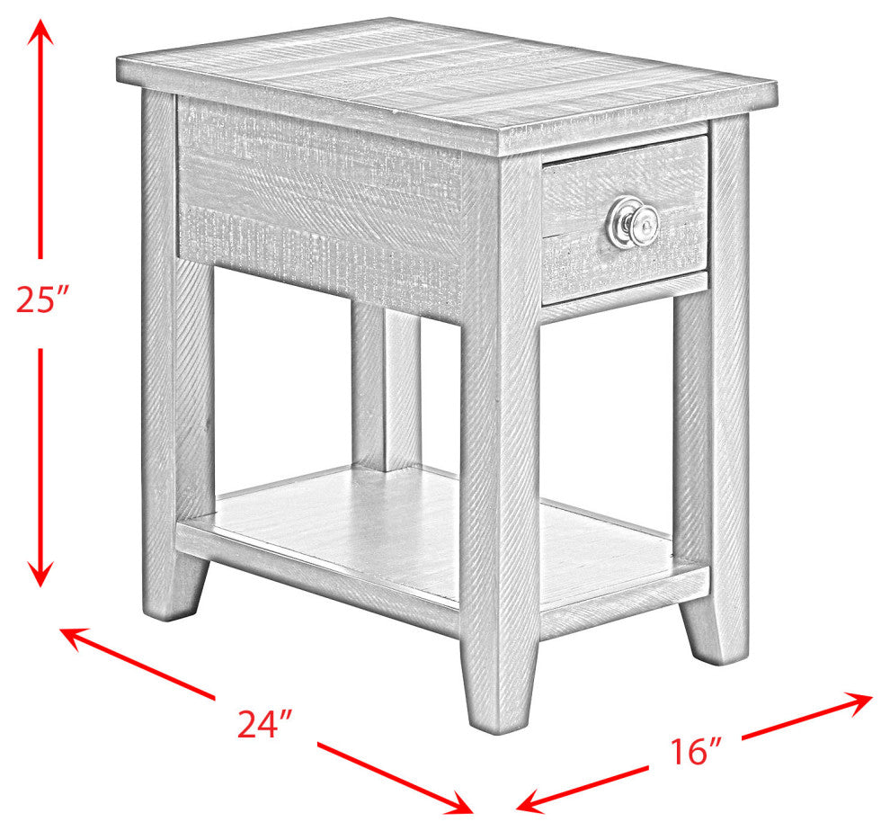 Picket House Furnishings Kahlil 1-Drawer Chairside Table With USB
