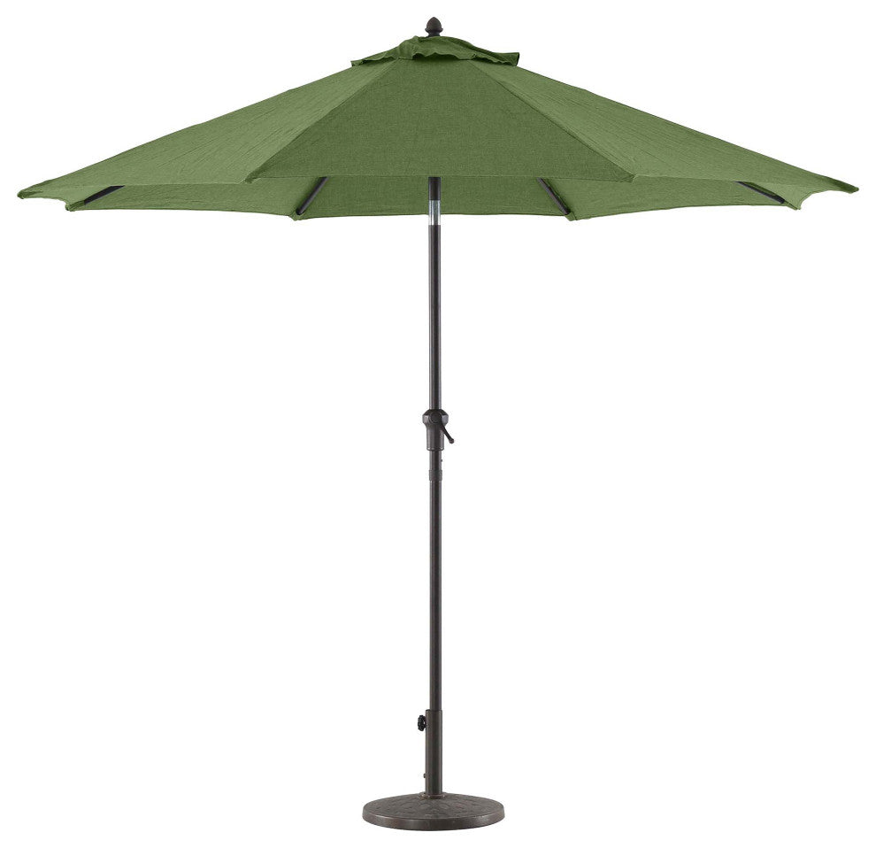 Royal Garden 9' Aluminum Crank and Tilt Market Umbrella, Green