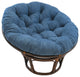 44" Solid Micro Suede Papasan Cushion, Fits 42" Papasan Frame, Indigo