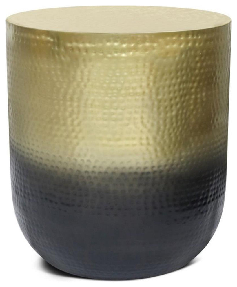 Nova Boho 19" Wide Metal Metal Side Table, Gold Ombre, Fully Assembled