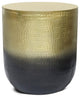 Nova Boho 19" Wide Metal Metal Side Table, Gold Ombre, Fully Assembled