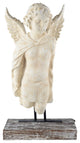Magnesia and Metal Garden Angel Bust, Beige