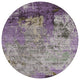 Machine Washable Indoor/Outdoor Chantille ACN1911 Violet 8' x 8' Round Rug