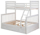 Wood Bed, Two Split Beds, The Both Beds Secure Due To Guard Rails, Linen White