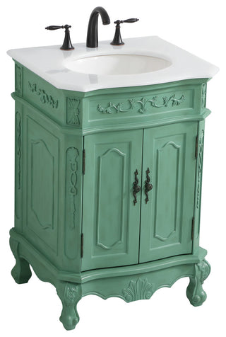 Bathroom Vanity, Vintage Mint, 24", Single Sink