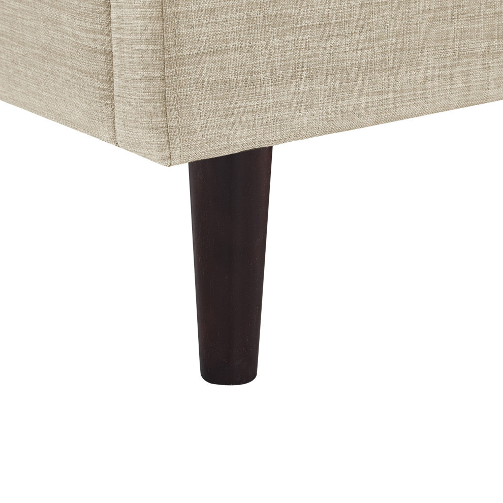 Rustic Mabor Caliana Bed, Linen, Beige, King