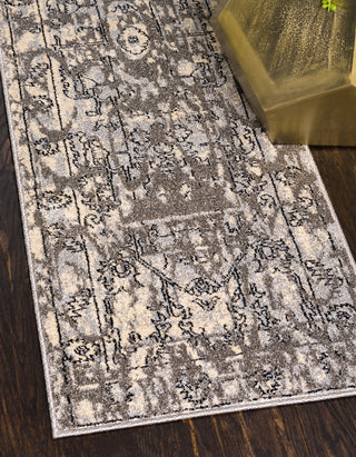 Unique Loom Gray La Jolla Vintage 2'x6' Runner Rug