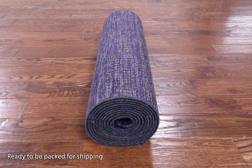 2' 8" X 15' 10" Runner Wool and Silk Super Savannah Gabbeh Handmade Rug Q8626