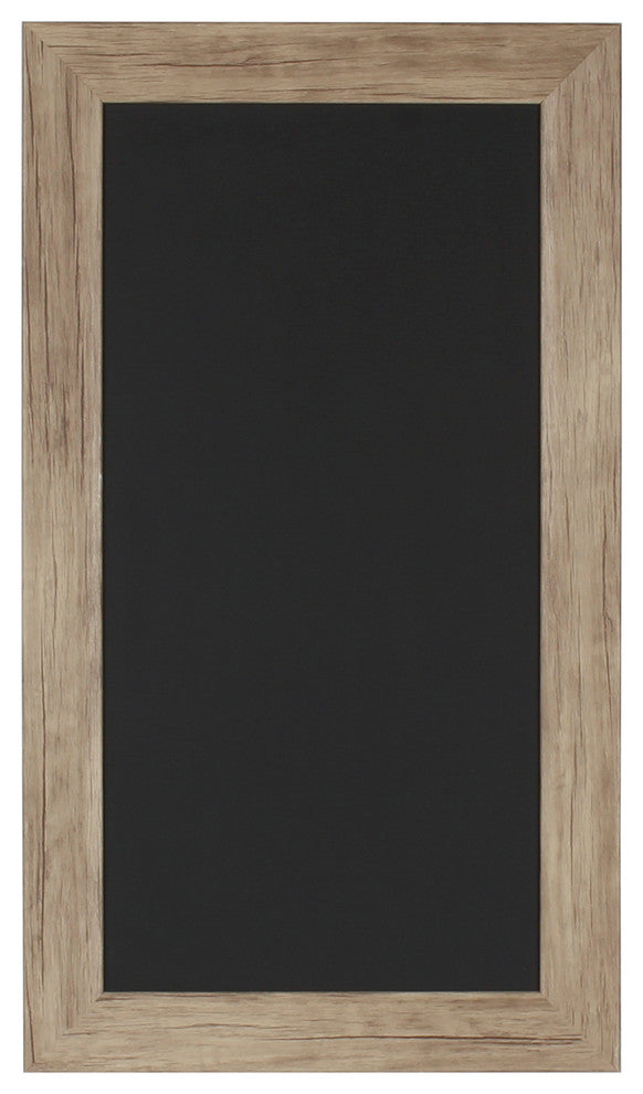 Beatrice Rustic Woodgrain Framed Magnetic Chalkboard, Rustic Brown, 23x13