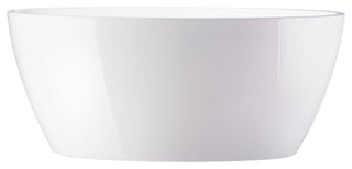 59"x32" Acrylic Freestanding Soaking Bathtub, White/Classic Chrome