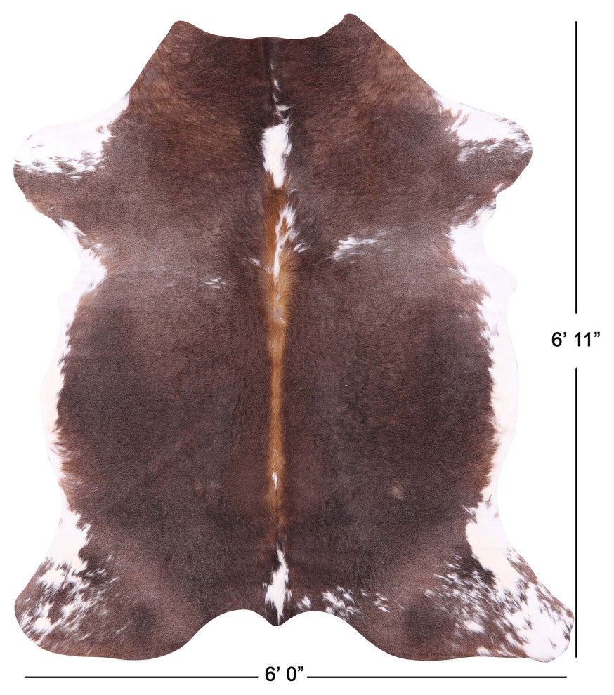 Natural Cowhide Rug 6' 11" X 6' 0" C1587