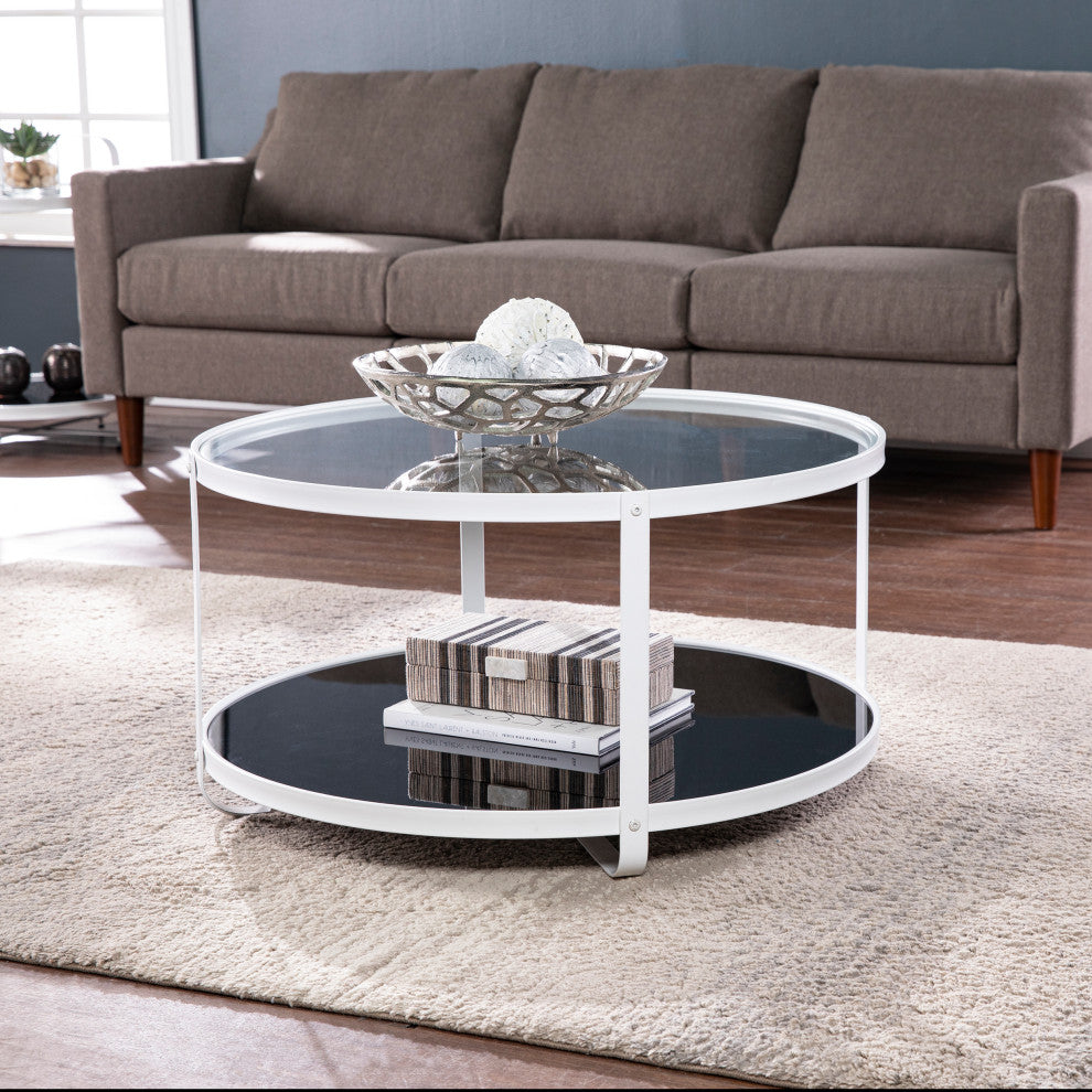 Barcroft Glass-Top Cocktail Table