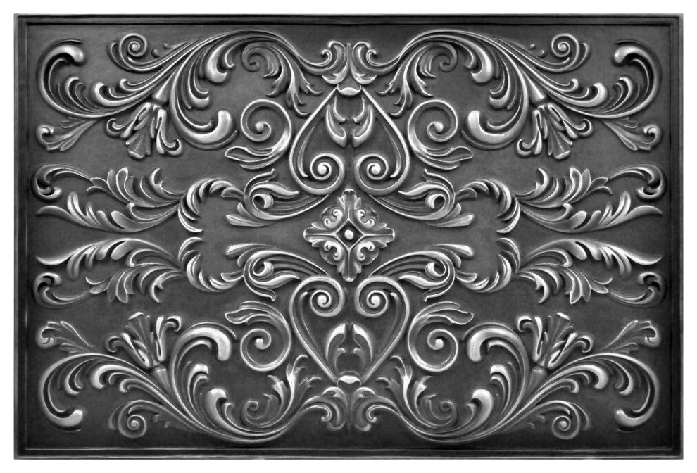 Cypress Wrought Iron Matte Finish 16" x 24" Hand Made Metal Mural Tile