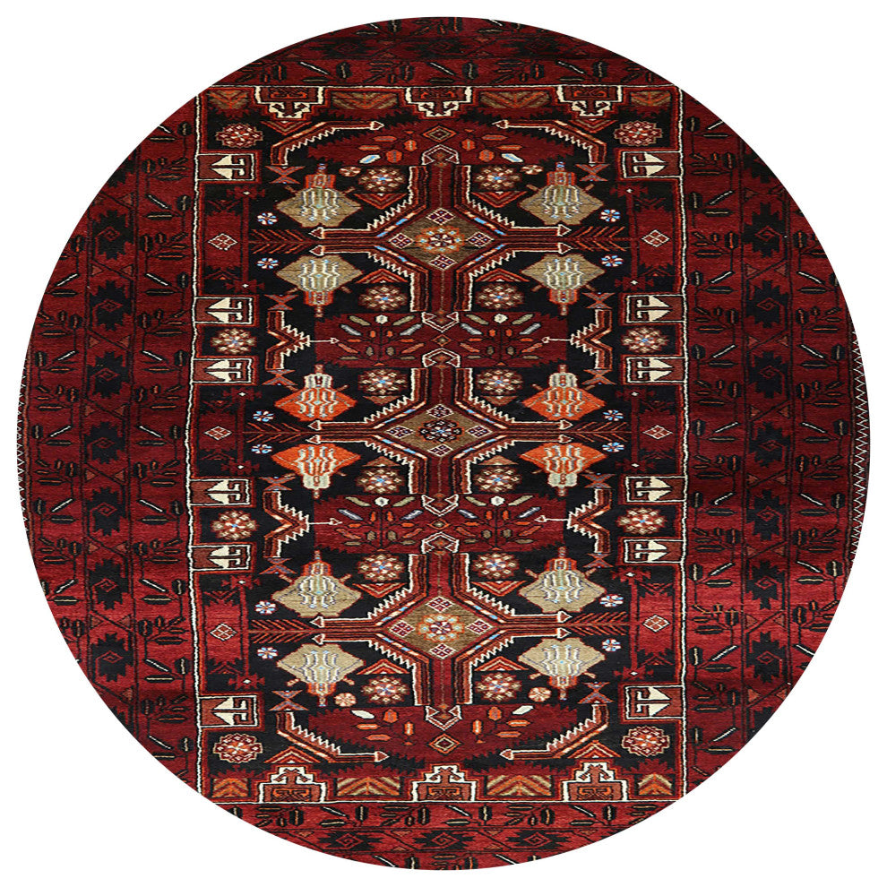 Ahgly Company Indoor Round Mid-Century Modern Area Rugs, 8' Round