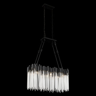 Matrix 6-Lt Linear Pendant - Matte Black/French Gold