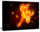 Abstract Running Fire Horse, Animal Canvas Art Print, 60"x28"