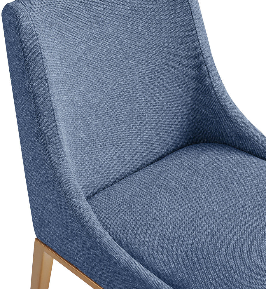Haines Polyester Fabric Dining Chair, Navy