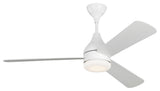 Streaming 52" LED Ceiling Fan Matte White