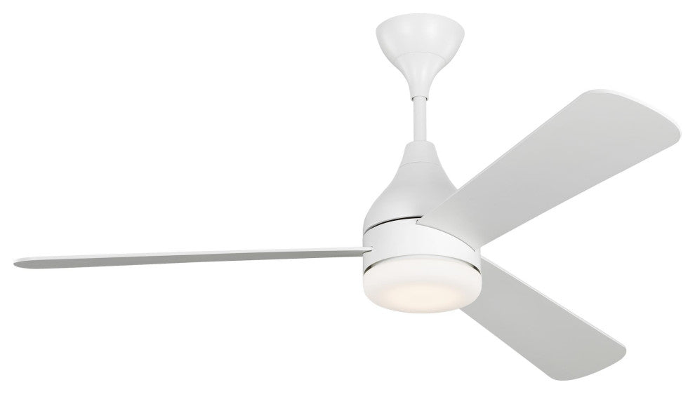 Streaming 52" LED Ceiling Fan Matte White