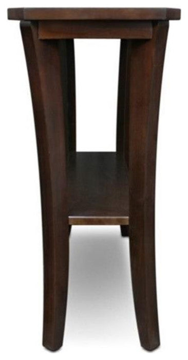 Leick Boa Wood Console Table in Chocolate Cherry