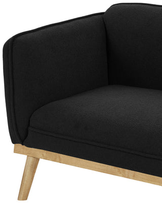 Nolita Boucle Fabric Upholstered Chair, Black