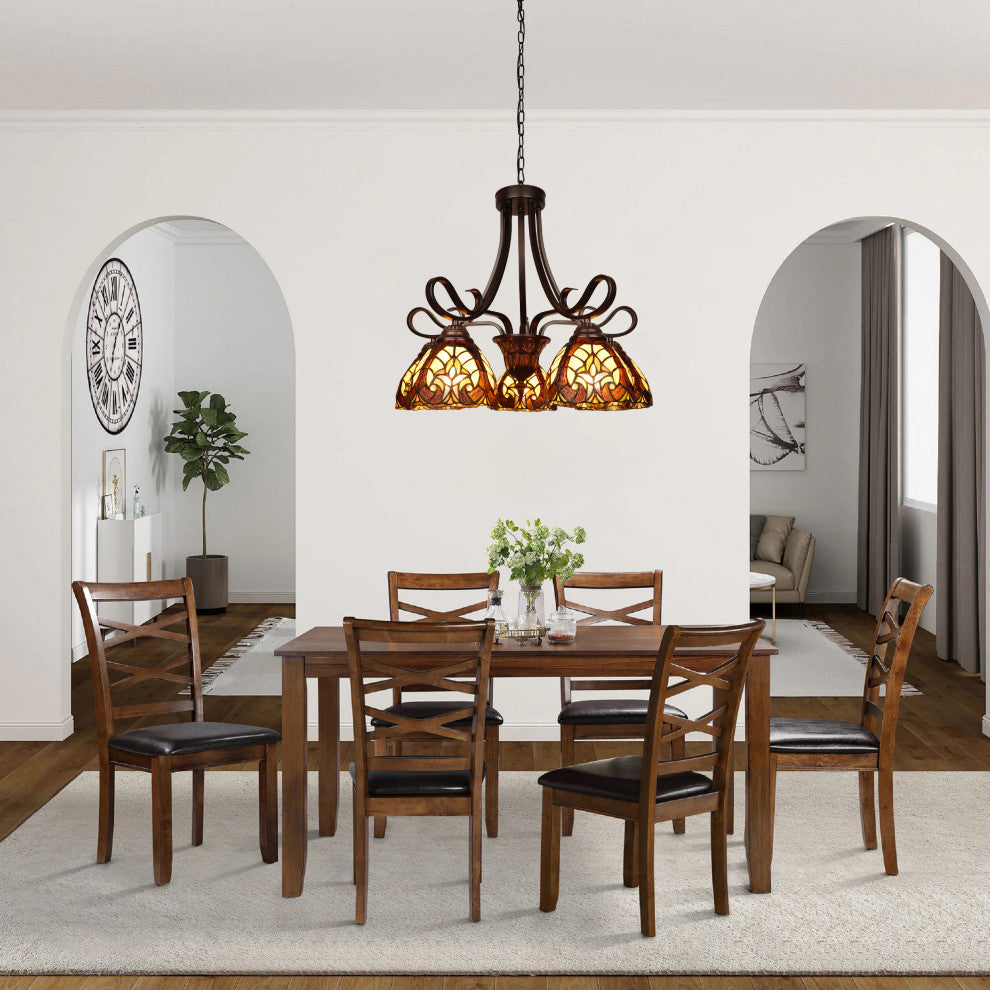 Liaison Victorian-Style 5-Light Large Chandelier 25" Wide