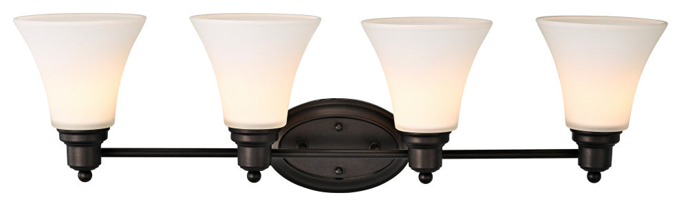 CHLOE Lighting Janet Contemporary 4-Light Rubbed Bronze Bath Vanity Fixture