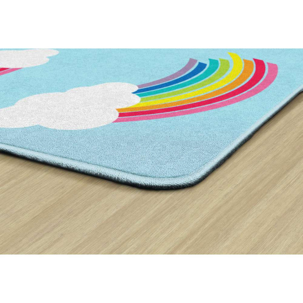 Flagship Carpets CA1992-44SG Schoolgirl Style Hello Sunshine Whimsical Rainbows