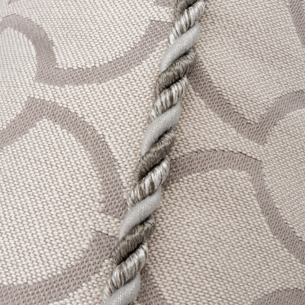 Moonbeam Paragon 20" Square Pillow, Set of 2, Taupe/Silver