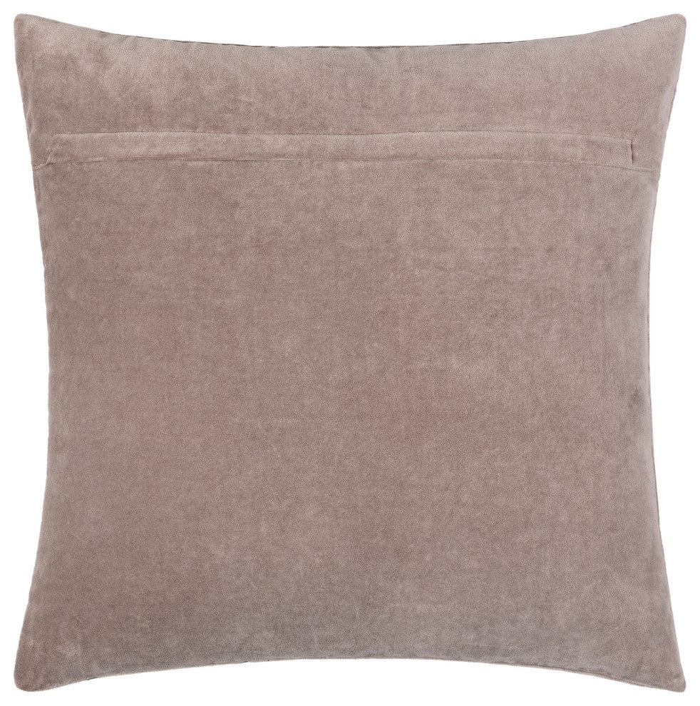 Surya Velvet Sparkle Gray Pillow Shell With Down Insert 18"H X 18"W