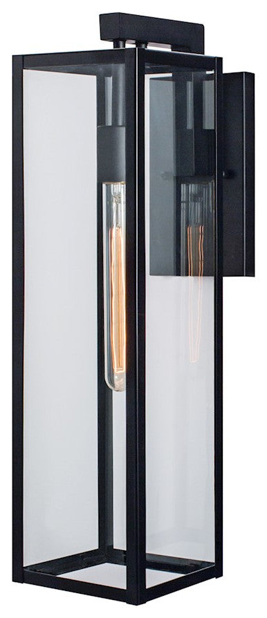 Norwell Lighting Capture Outdoor 1 Light 21" Sconce, Matte Black 1187-MB-CL