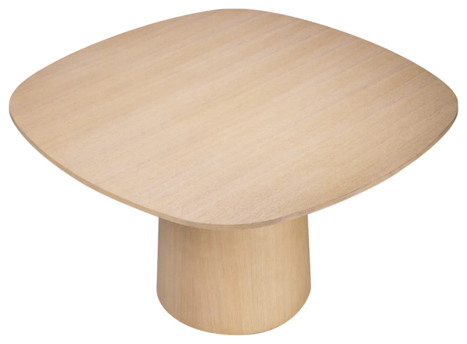 Wooden Pedestal Dining Table, Eichholtz Motto, Brown