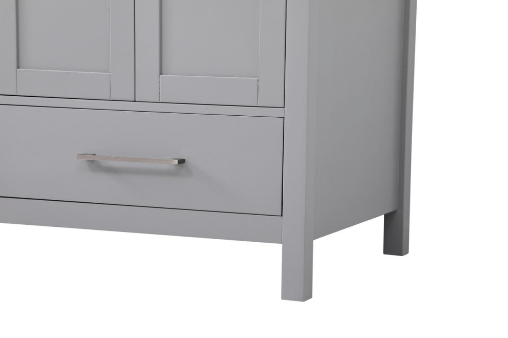 Grey 60" Double Sink Bathroom Vanity
