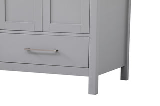 Grey 60" Double Sink Bathroom Vanity