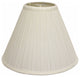 17" White Deep Cone Slanted Broadcloth Lampshade