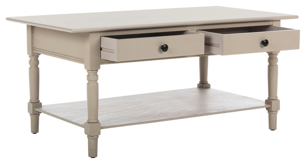 Safavieh Boris 2-Drawer Coffee Table, Vintage Gray