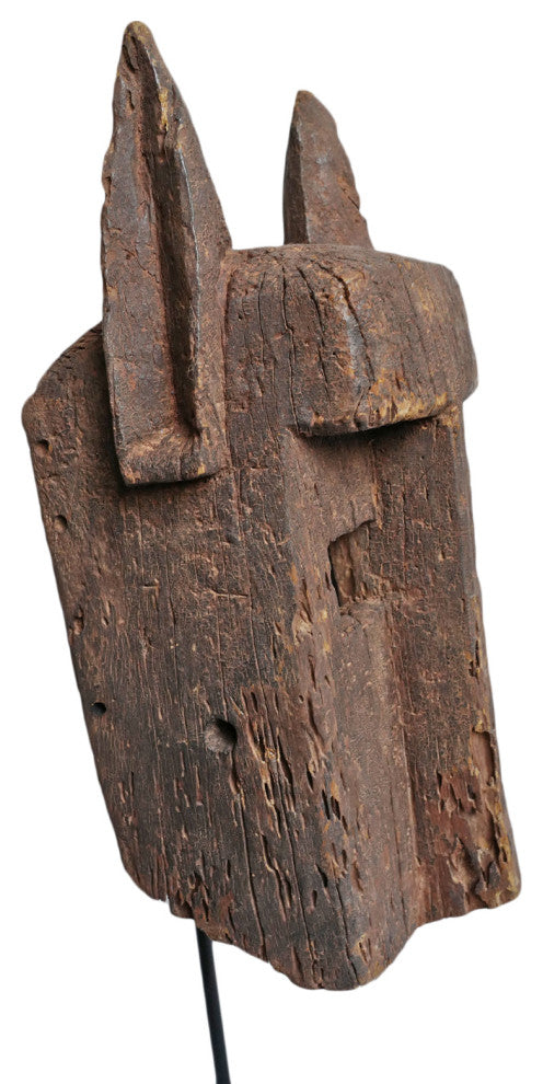 Consigned Old Dogon Mali Mask on Stand