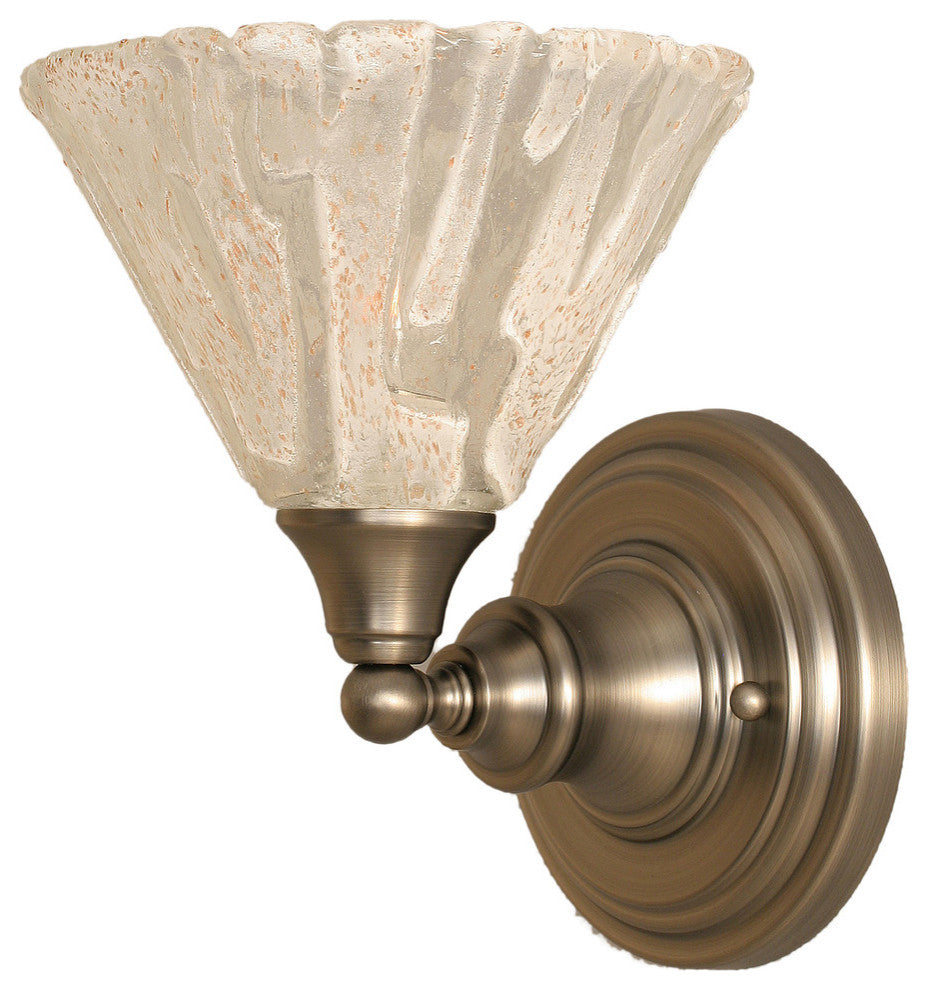 1-Light Wall Sconce, Brushed Nickel/Italian Ice