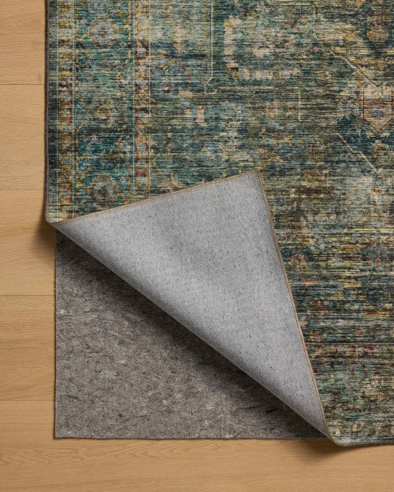 Loloi Washable Anniston Lagoon/Multi Rug, 6'x6' Round
