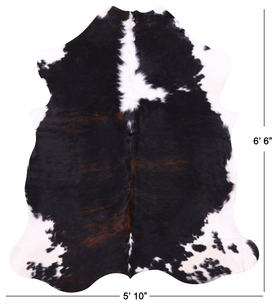 6' 6" X 5' 10" Natural Cowhide Rug C1909