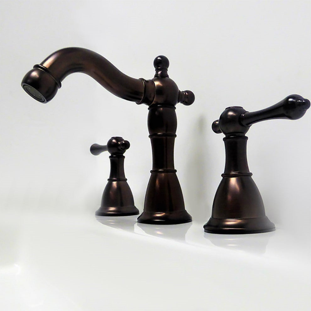 Messina Double Handle Oil Rubbed Bronze High Arc Faucet With Drain Assembly