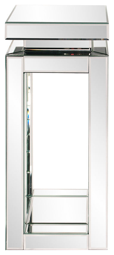 Howard Elliott Mirrored Pedestal Table, small