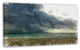 Sea before Storm Watercolor, Landscape Canvas Wall Art, 32"x16"