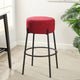 Soloist Bar Stool Maroon Boucle Upholstered Cushion
