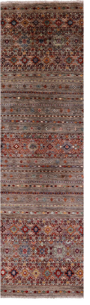 Khorjin Super Kazak Hand-Knotted Runner Rug 2' 7" X 9' 4" - Q12572