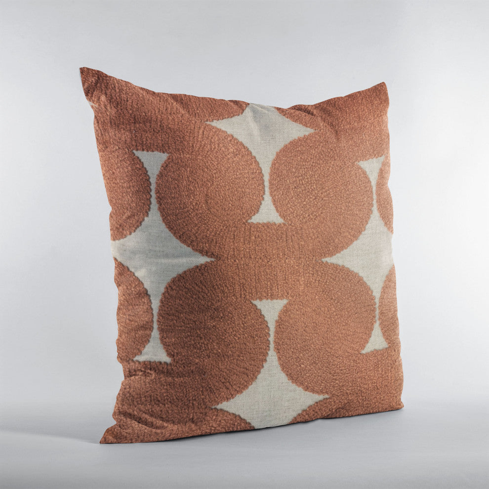 Plutus Red Maze Dot Luxury Throw Pillow, 20"x30"
