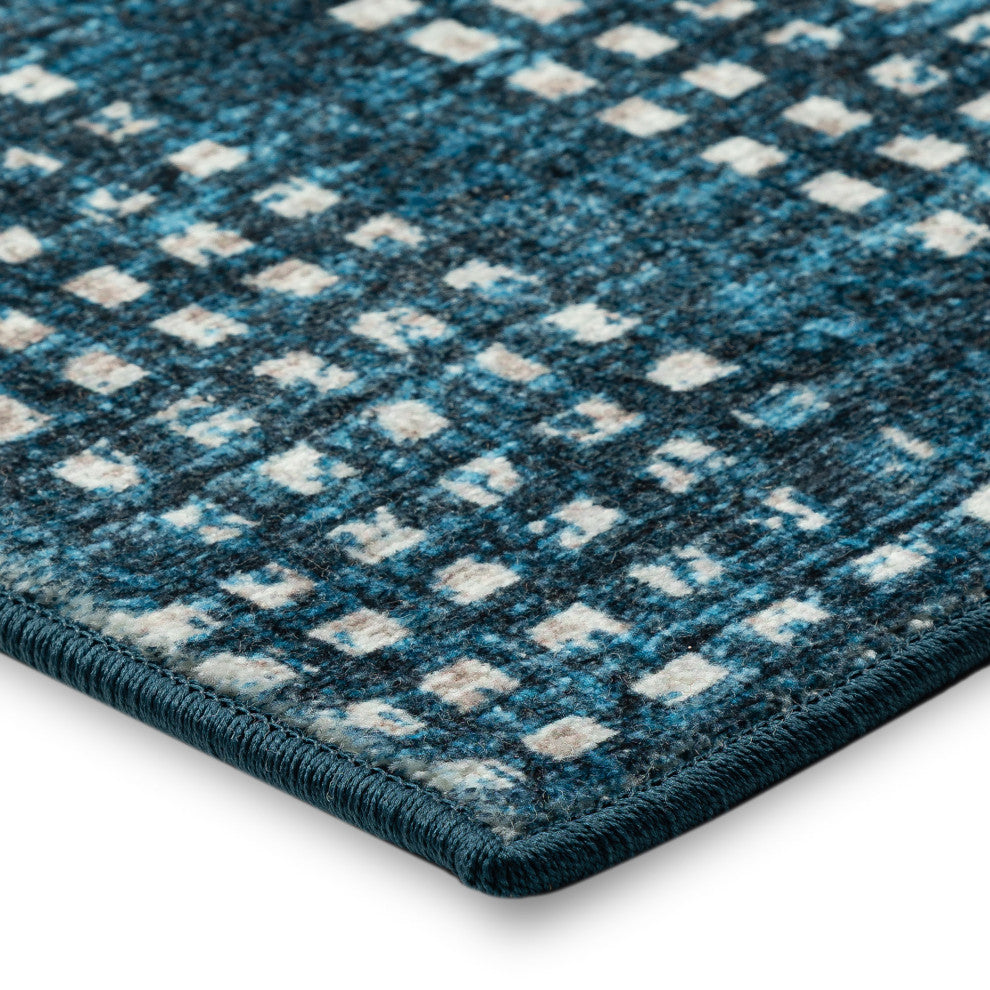 Delano DA1 Navy 6' x 6' Round Rug