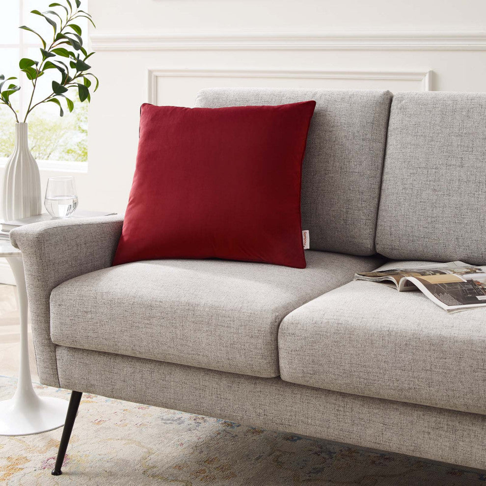 Enhance 20" Performance Velvet Throw Pillow EEI-4699-MAR